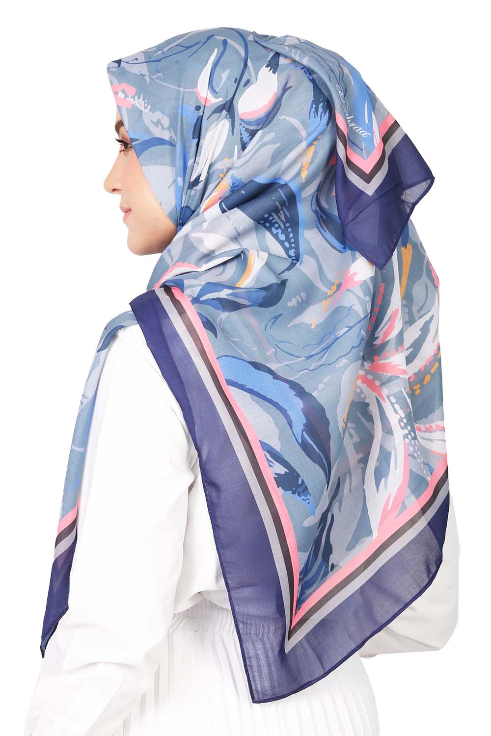 Abstract Flora Navy Blue